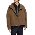 Jil Sander Green Long-Sleeve Hooded Jacket w/Organic Cotton, Size L NWT $2,380