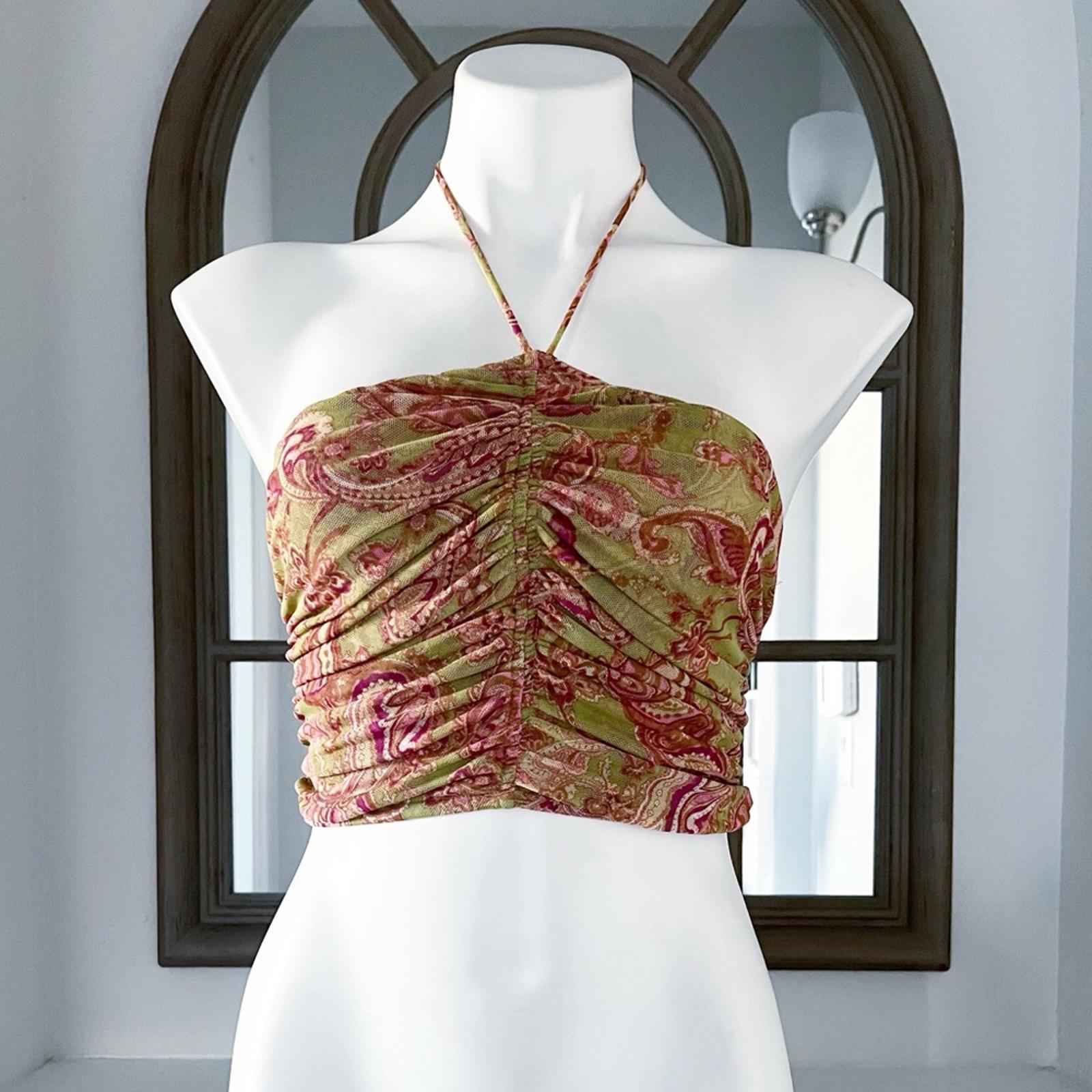 New MISA Selmin Cropped Blouse, Size XS New w/Tag, Retail $440