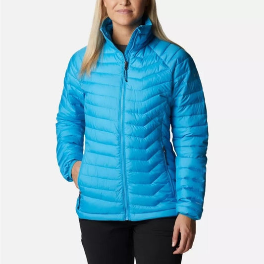 Columbia Womens Powder Lite Jacket Blue Chill Plus Size 3X New w/Tag Retail $185
