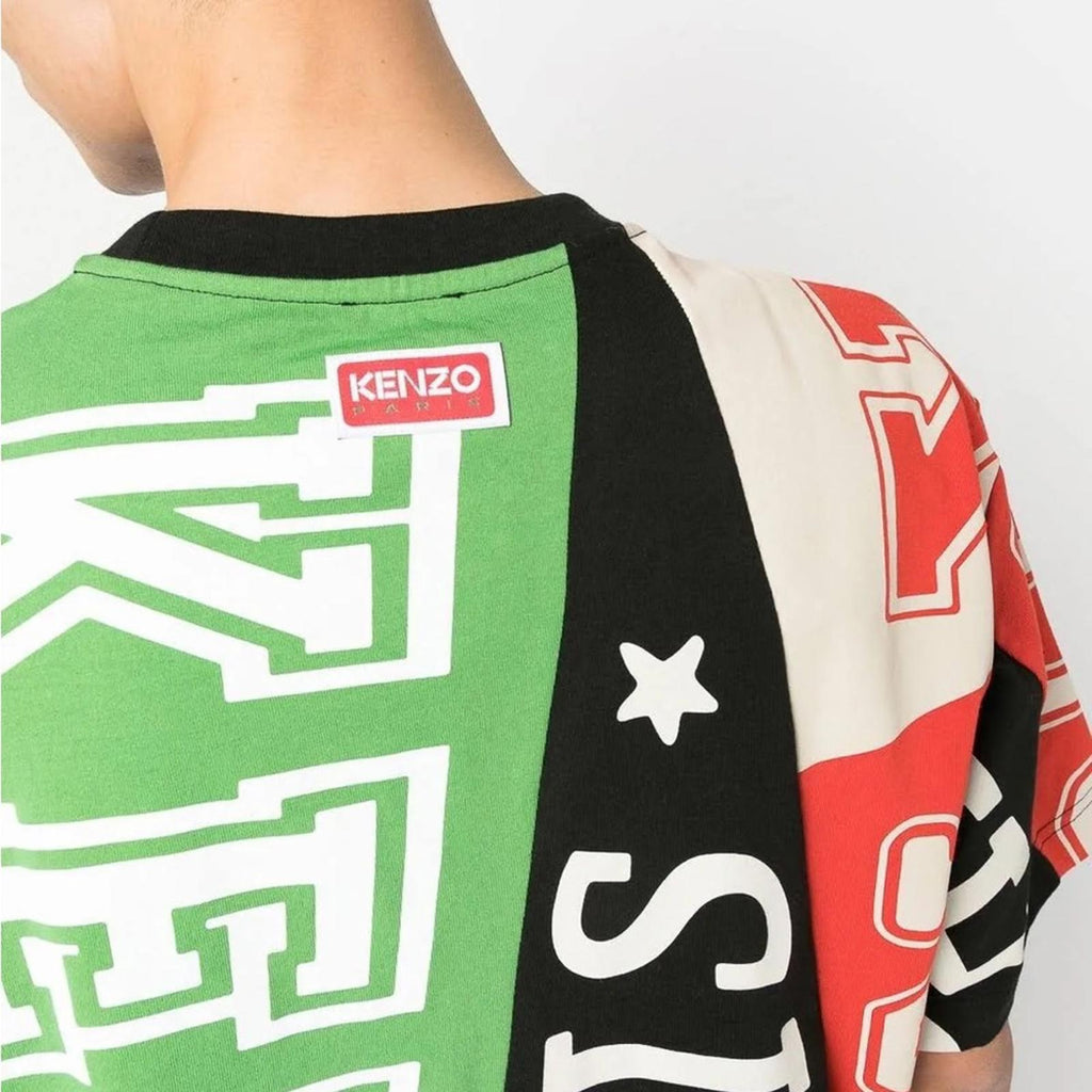 KENZO Flag Print Oversize Cotton T-Shirt, Size S New w/Tag Retail $475