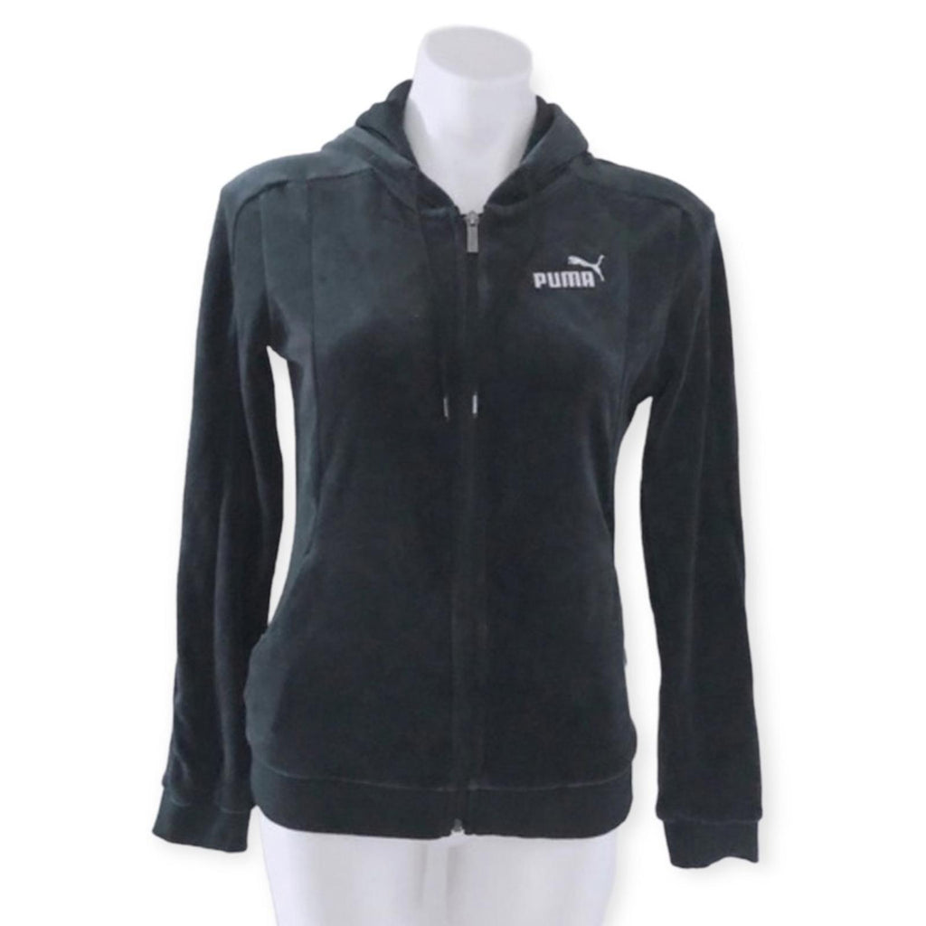 Puma Essentials Cotton Furry Front Zip Hoodie/Jacket in Black Size S NWT
