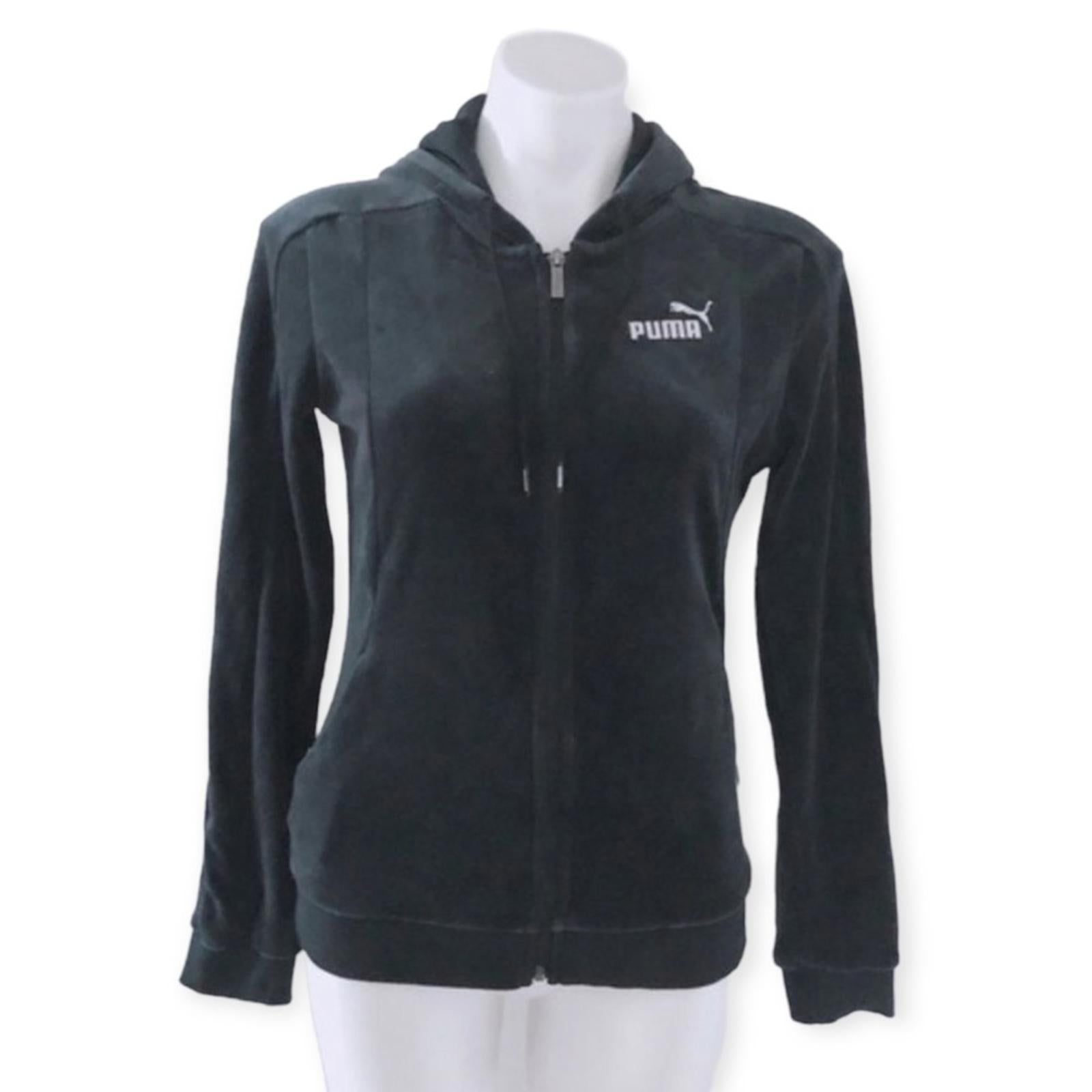 Puma Essentials Cotton Furry Front Zip Hoodie/Jacket in Black Size S NWT