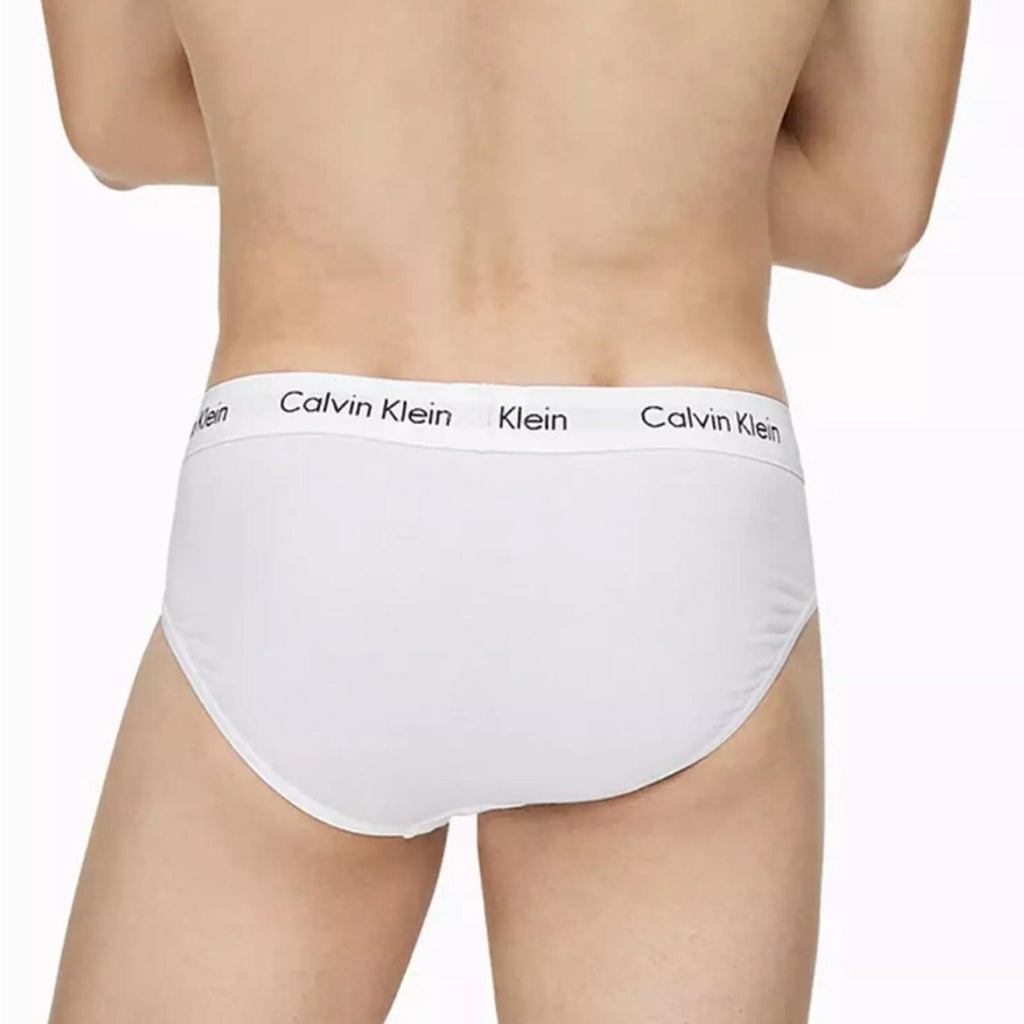 Calvin Klein 2-Pack Cotton Stretch Hip Briefs Underwear in Cream & Gray, Size XL