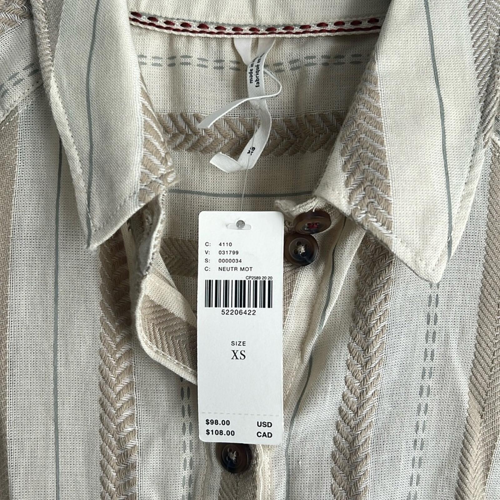 Anthropologie Delphine Textured Tunic Dress, NWT, Size XS
