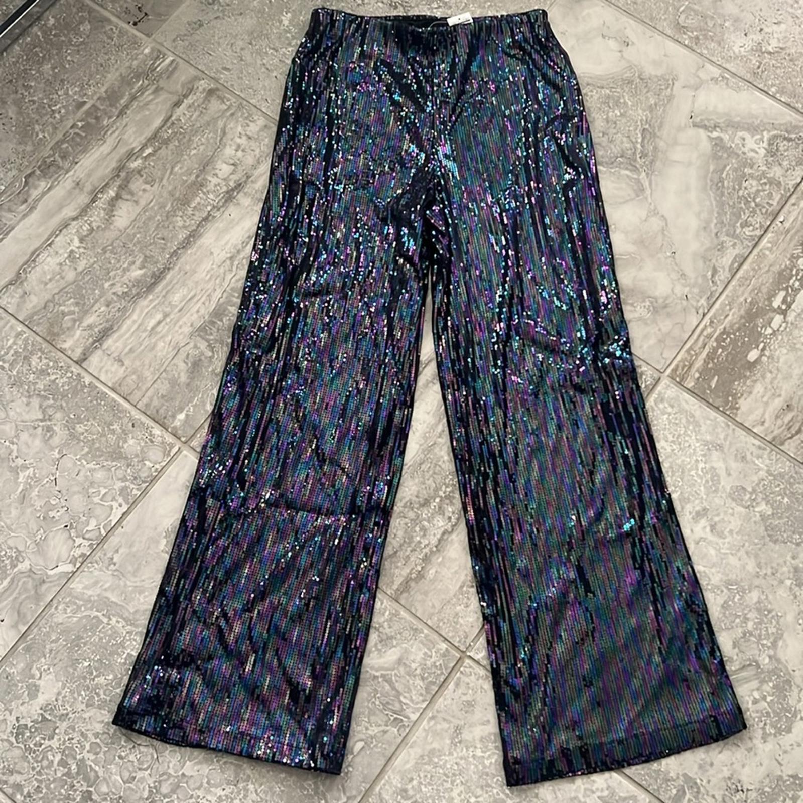 Crystal Kobe Stretch Sequin Pants, Size XS New with Tag Retail $179