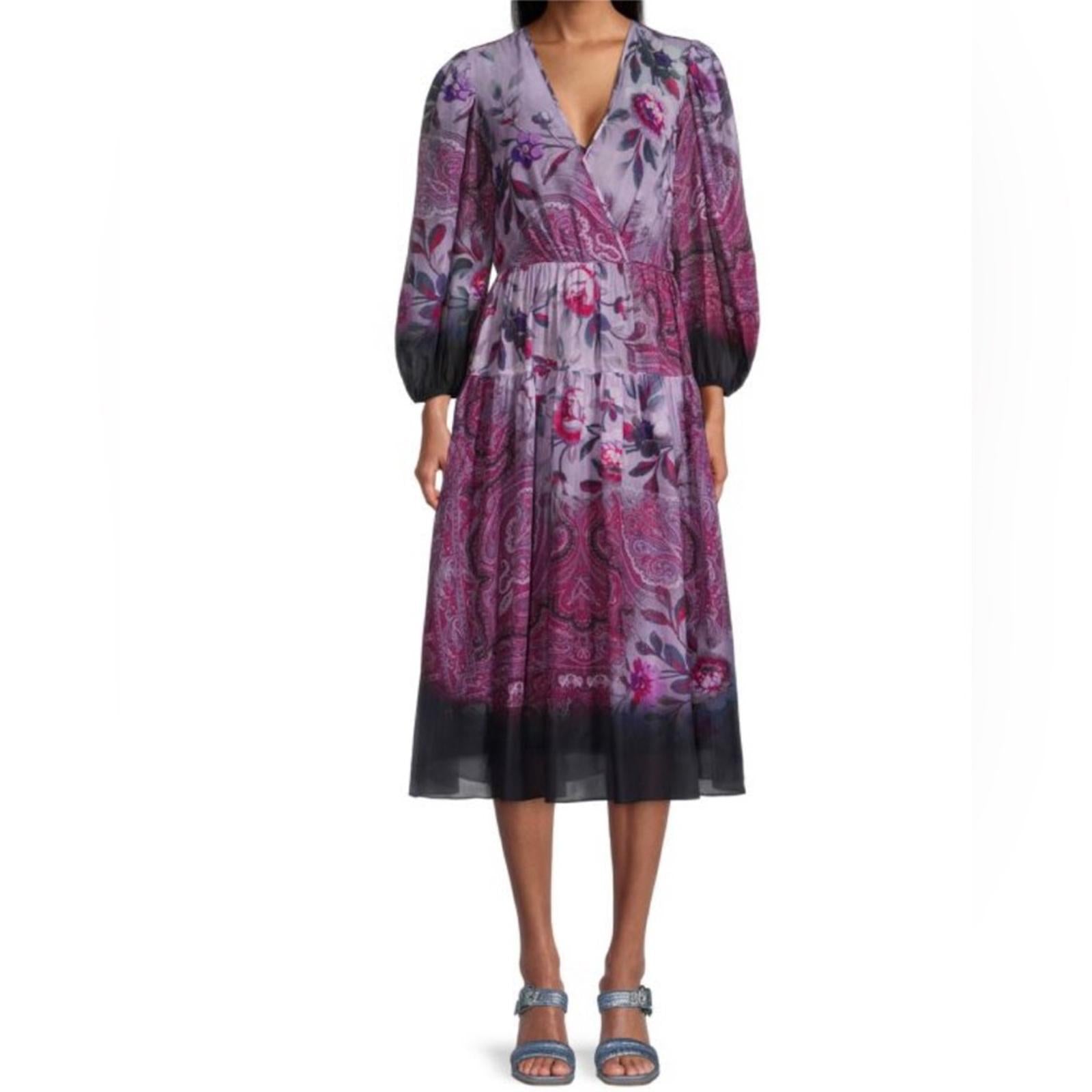Kobi Halperin Chloe Blouson Sleeve Midi Dress w/Pockets Size XS New w/Tag $578