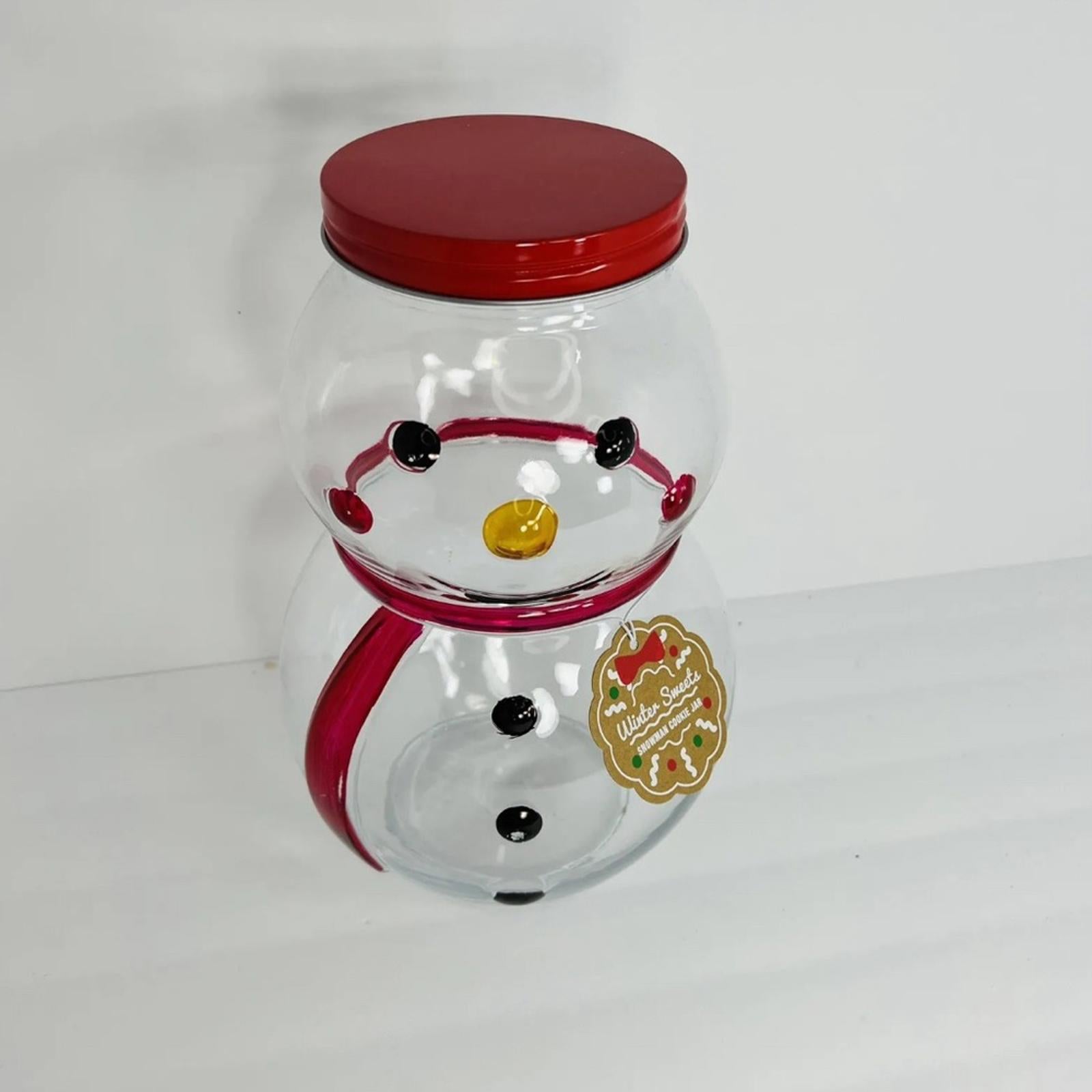 Sleigh Bell Bistro Winter Sweets Snowman Cookie Jar 4.2L (143.1 Oz.) New w/Tag