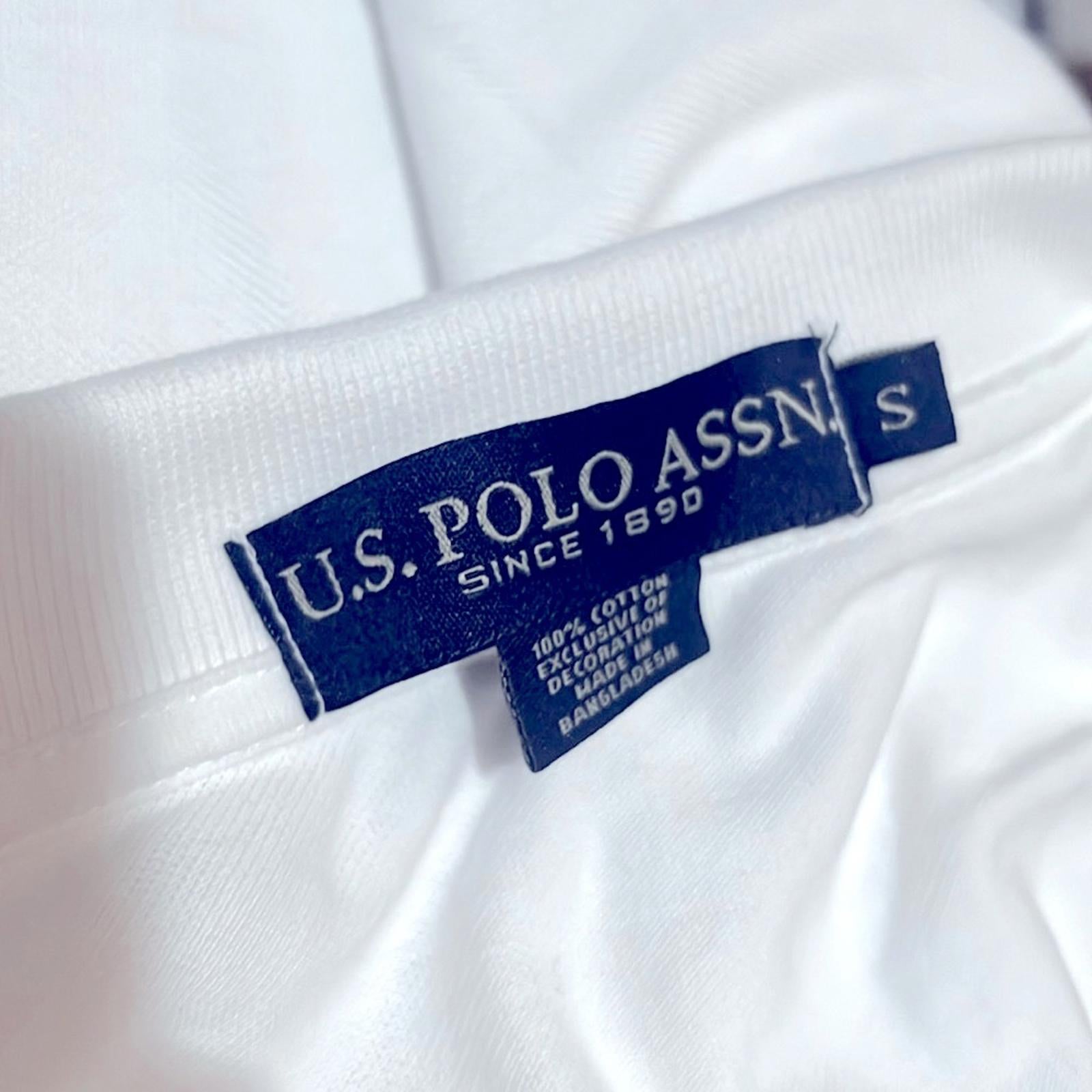 U.S. Polo Assn. Short Sleeve Polo Shirt in White, Size L EXCELLENT!