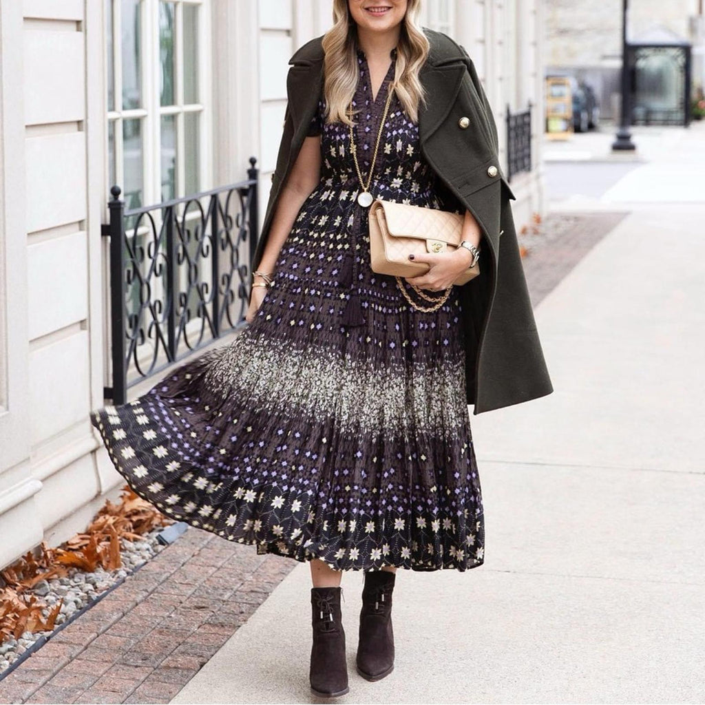 Free People Rare Feeling Printed Maxi Dress Brown Size M New w/Tag $148 SOLD OUT