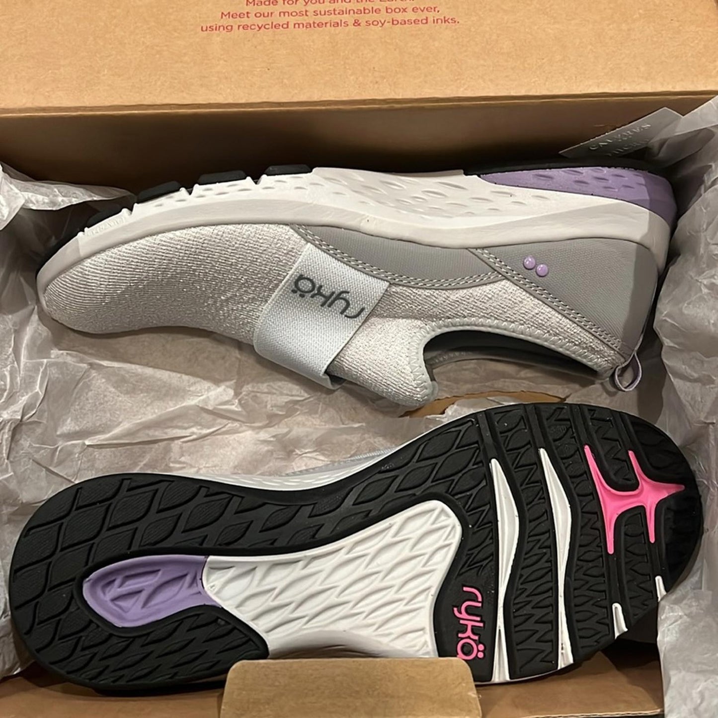 Ryka Easy Going Women's Slip-On Sneakers, Valor Grey Size 9M New in Box