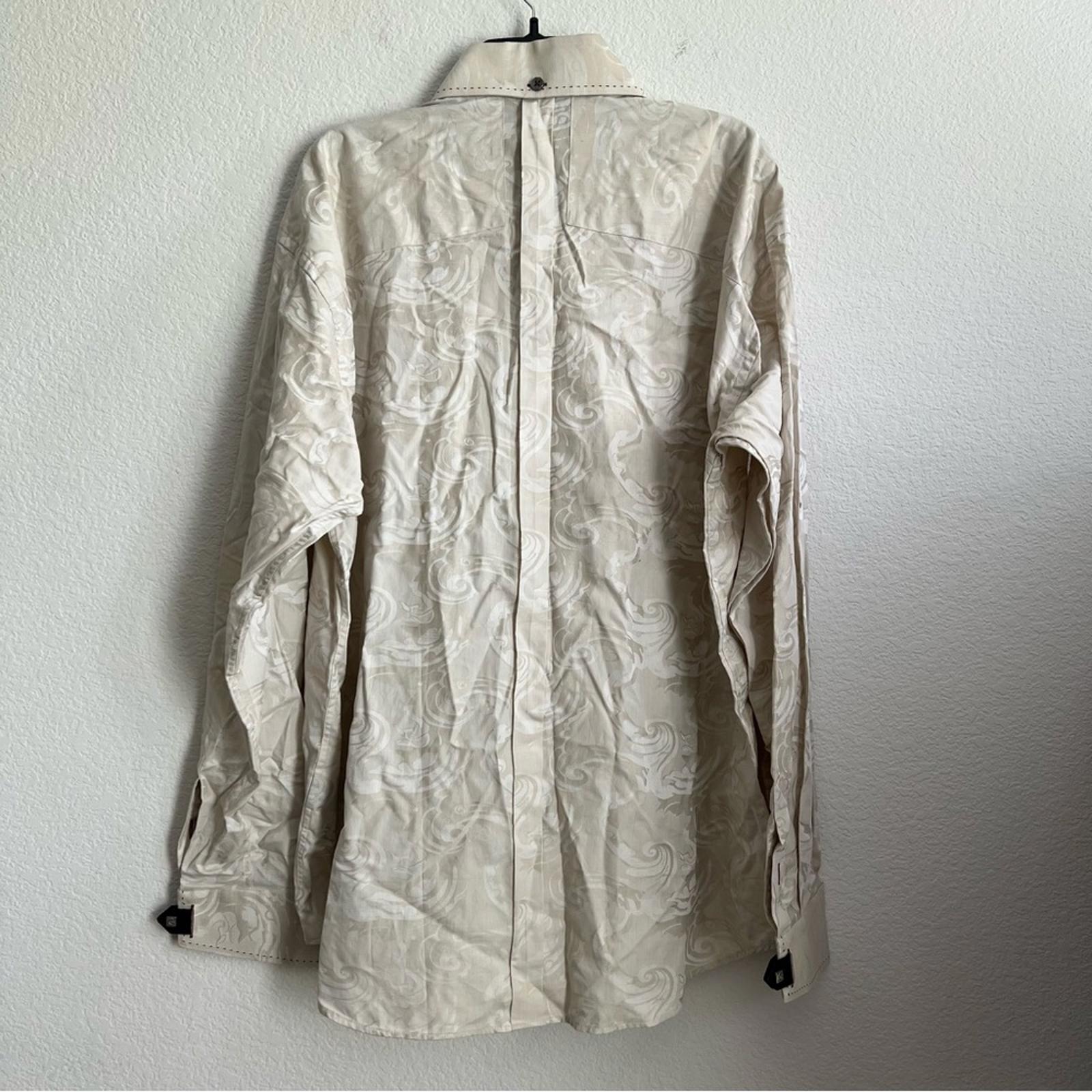 Bogosse Rey 85 BEIGE Button-Up Dress Shirt, NWT, Size 7(3X)