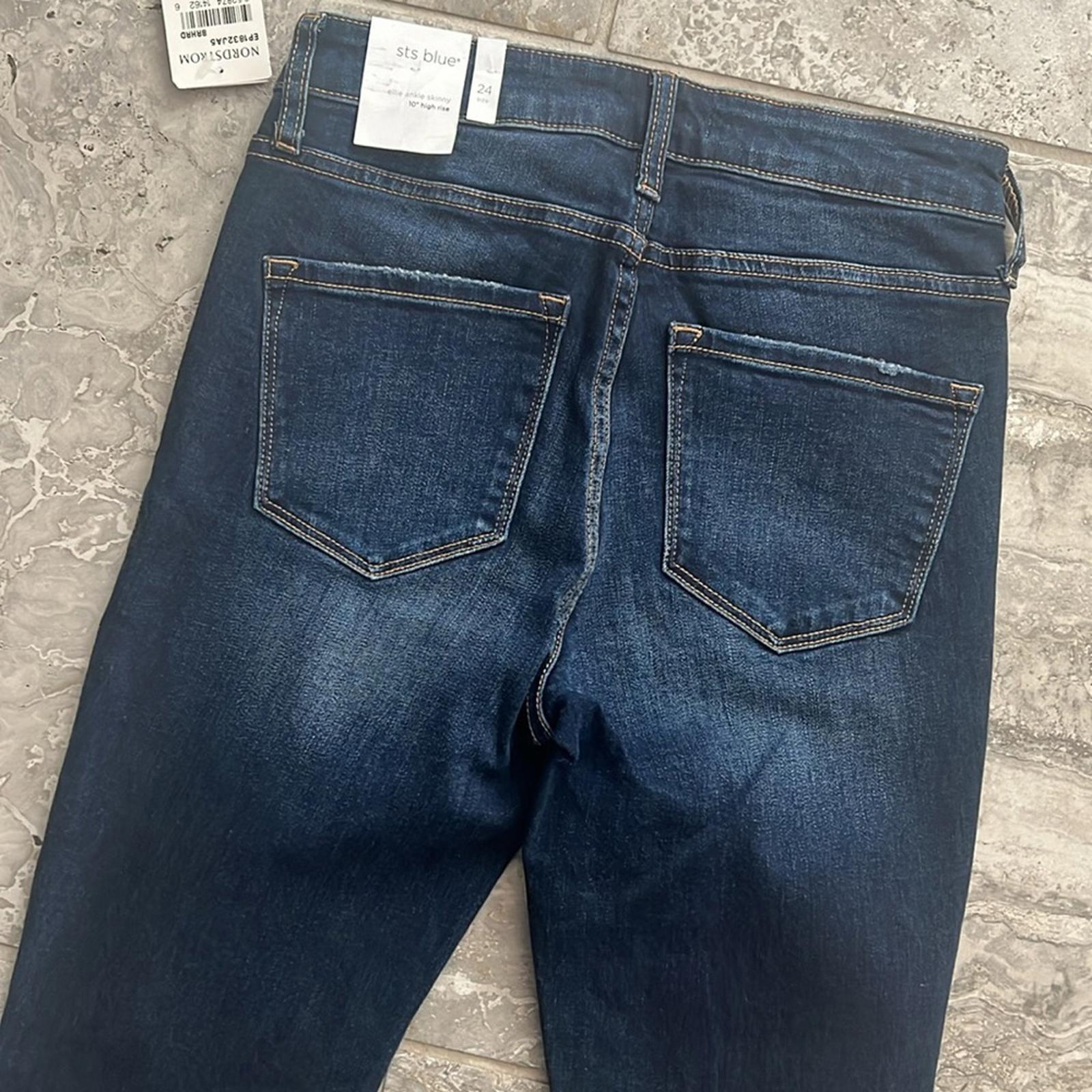 STS Blue Ellie Distressed Ankle Skinny Jeans, 10” High Rise Size 24 New w/Tag
