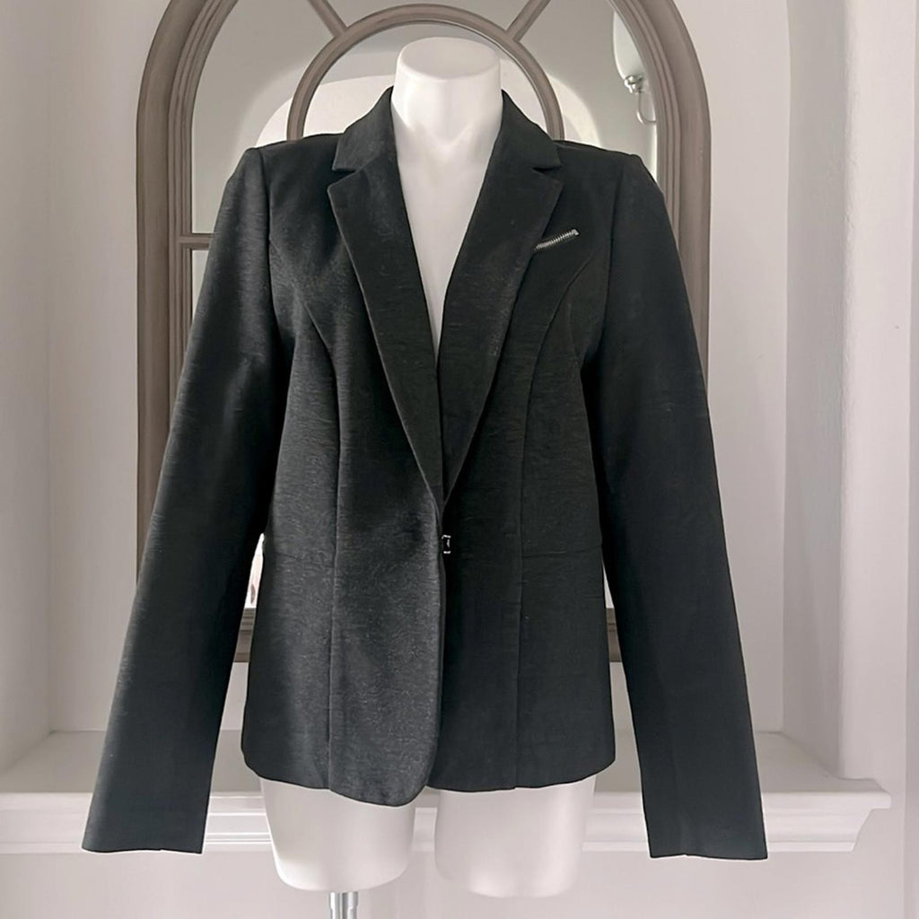 Lane Bryant’s 6th & Ln Blazer in Heather Grey/Black Size 14 EXCELLENT