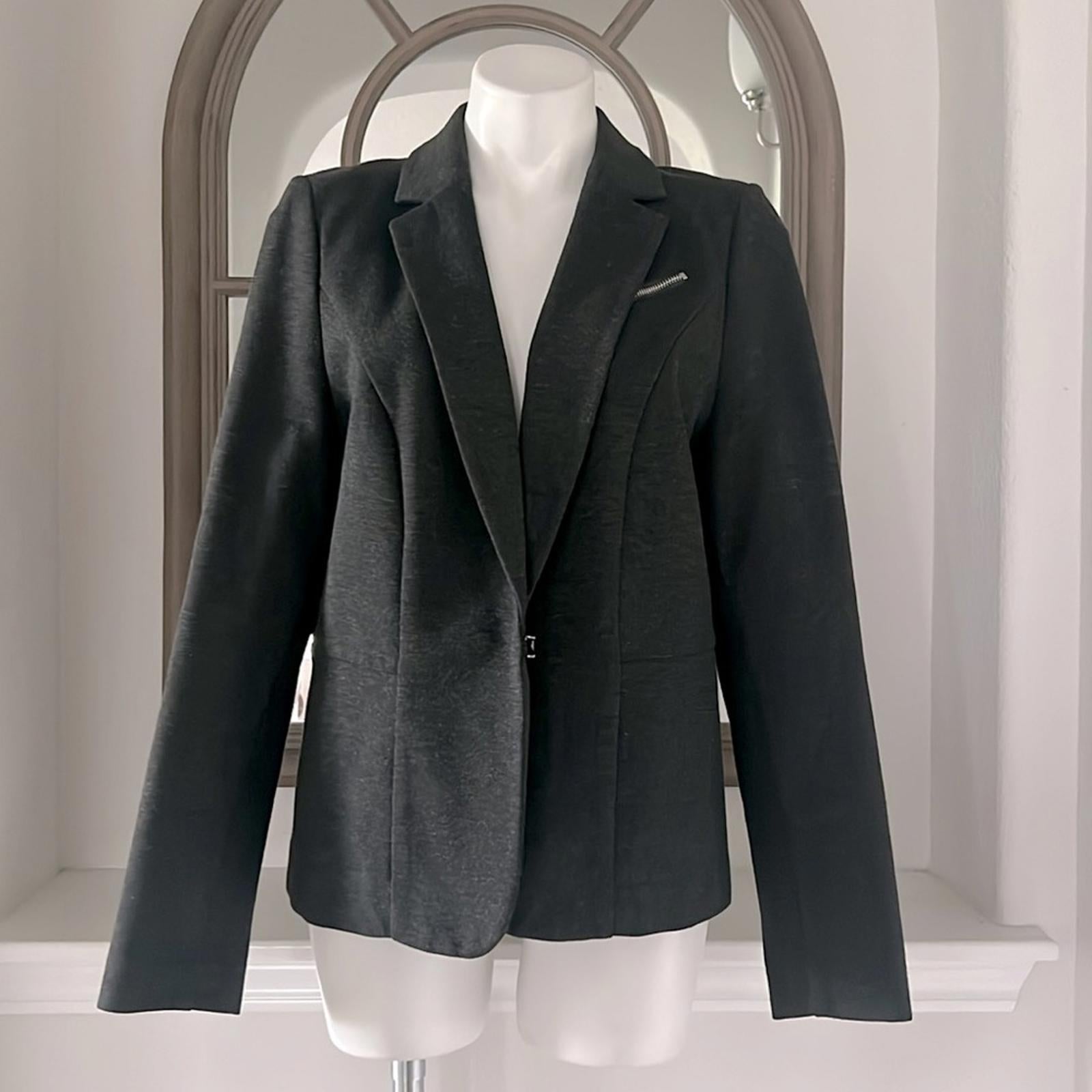 Lane Bryant’s 6th & Ln Blazer in Heather Grey/Black Size 14 EXCELLENT