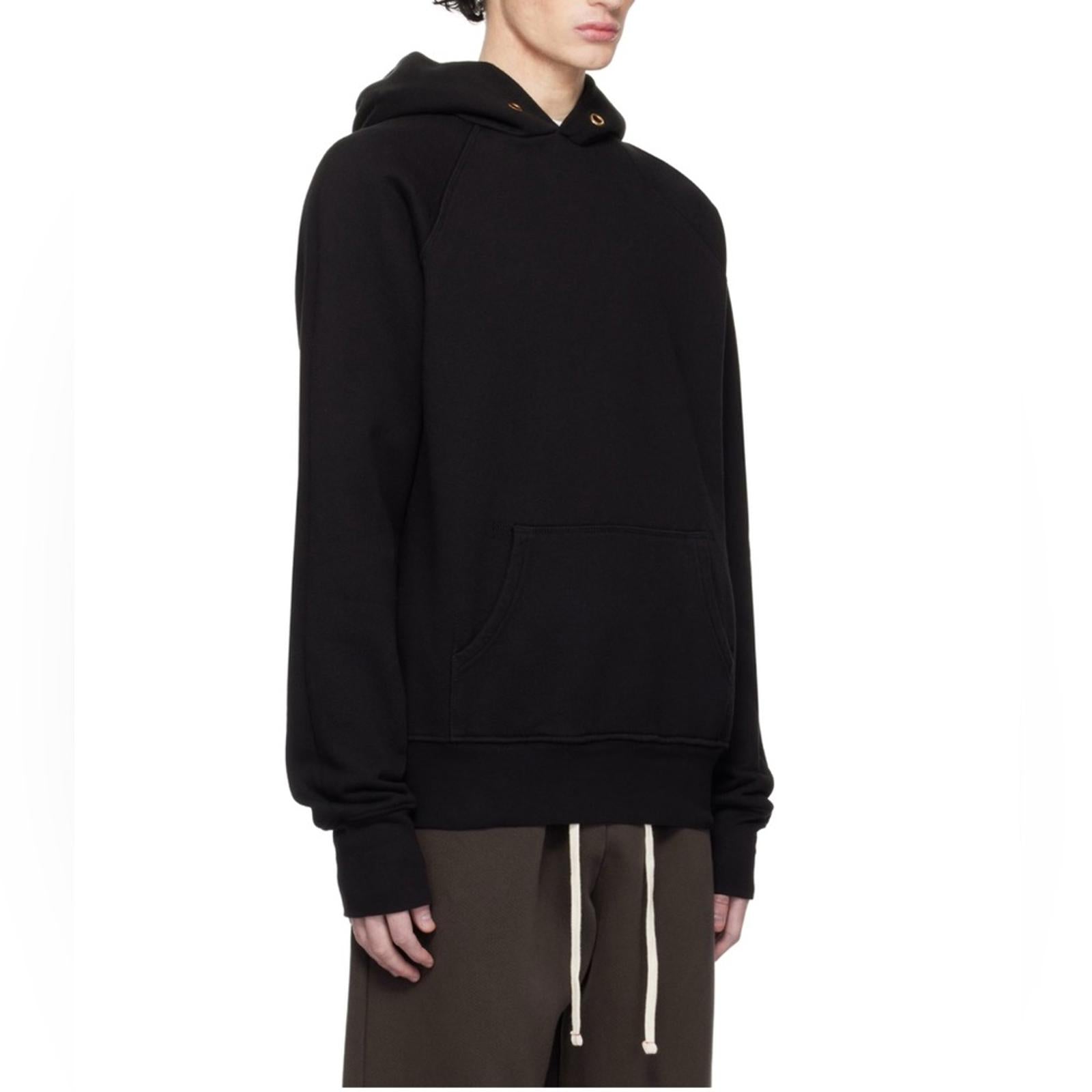 LES TIEN Black Heavyweight Raglan Hoodie, Size XXL EXCELLENT! Retail $220