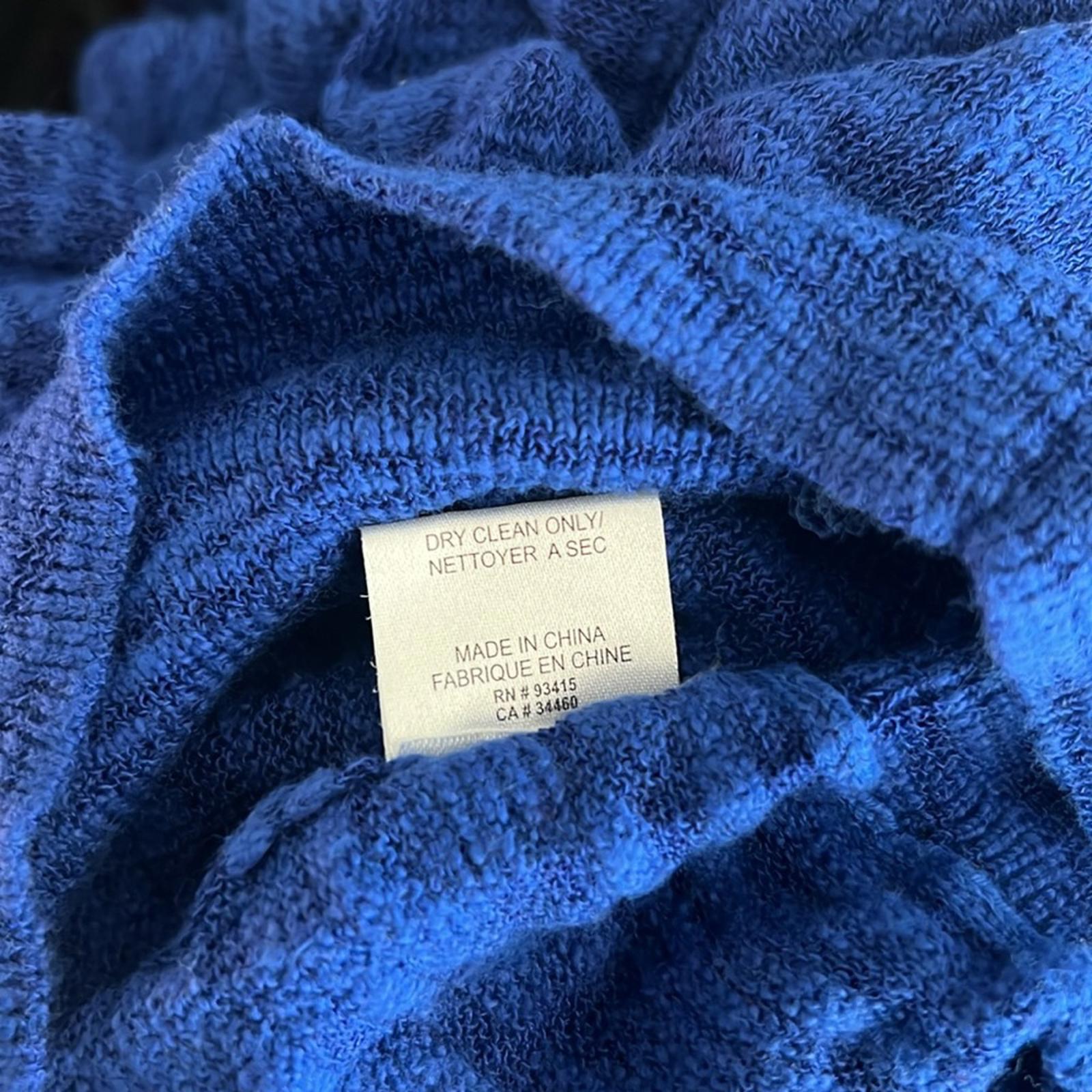 Trina Turk Knit Open Back Top in Blue Heather, Size S EXCELLENT!