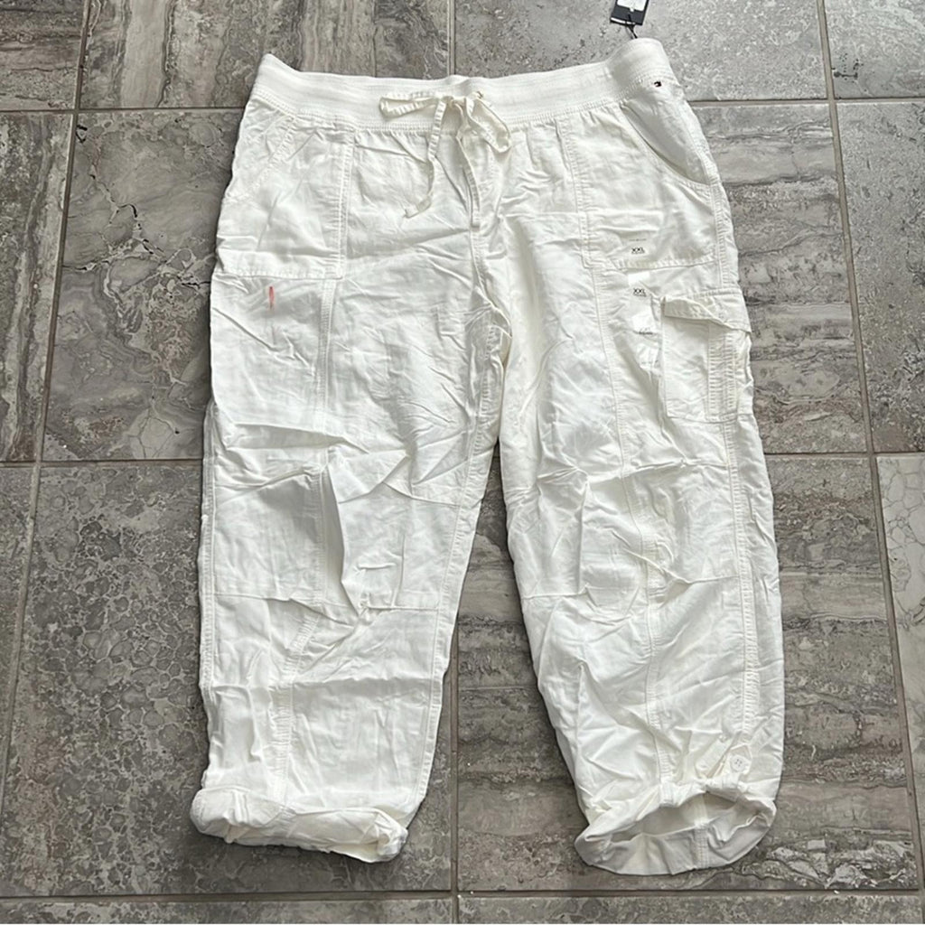 Tommy Hilfiger Alton Cuffed Straight Leg Pants in White, New w/Tag
