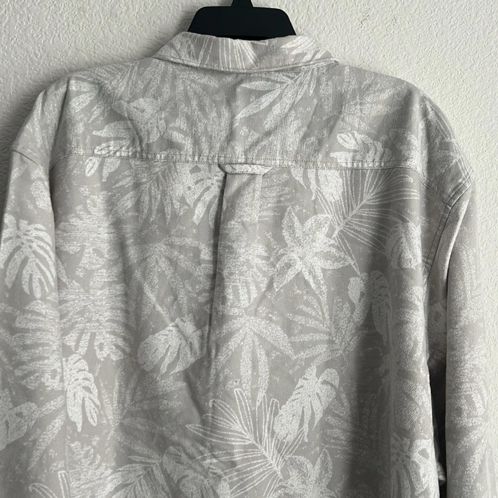 Tommy Bahama Canyon Beach Cloudy Fronds Flannel Button-Up Shirt in Asheen, XXXL