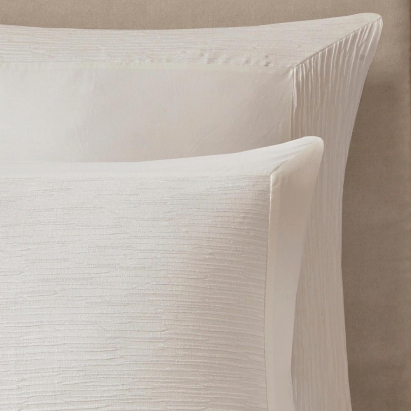 NATORI Hanae Queen Cotton Blend Yarn Dyed 3-Piece Duvet Cover Set, New w/Tag