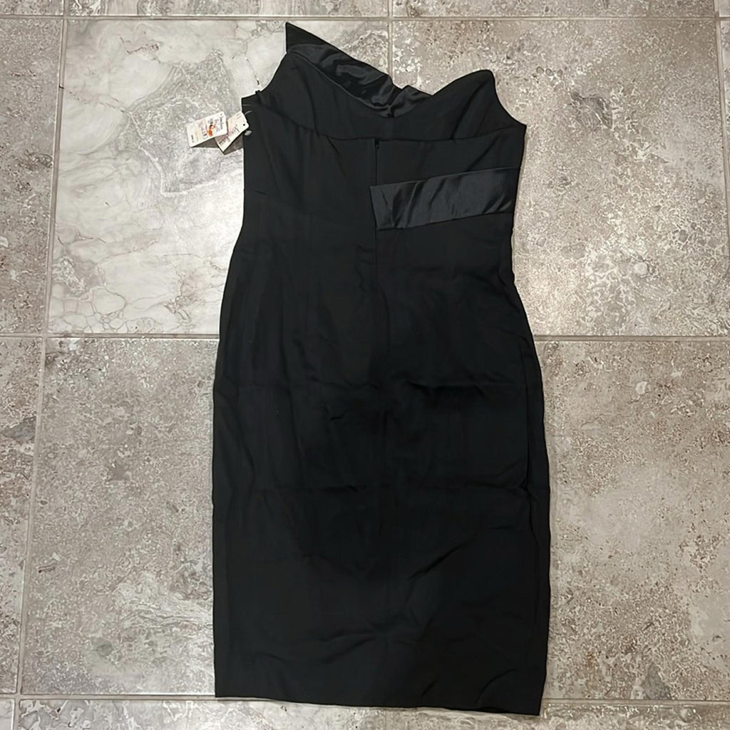 Angel Sanchez Perfect Strapless Little Black Dress Size 8, New w/Tag Retail $885