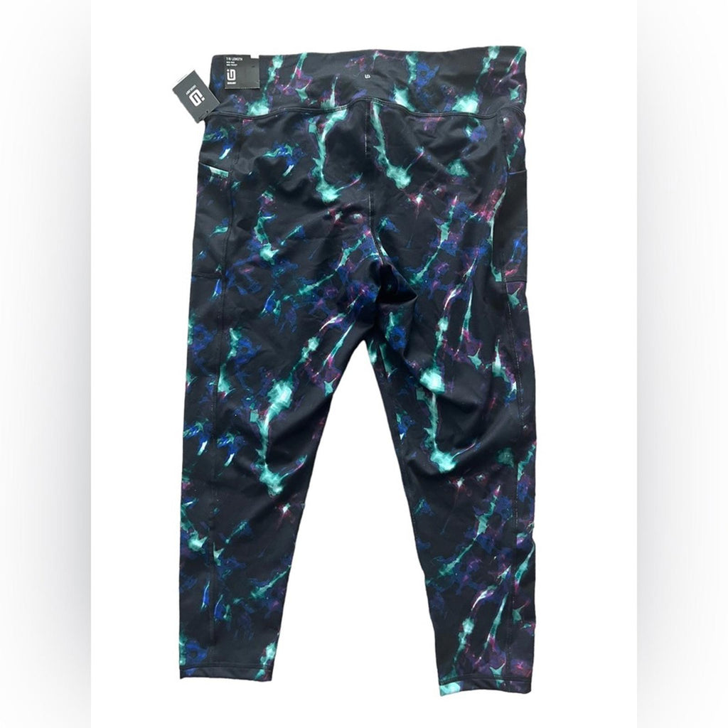 ID Ideology Celestial Sky 7/8 Leggings, Cropped Plus Size 1X New w/Tag