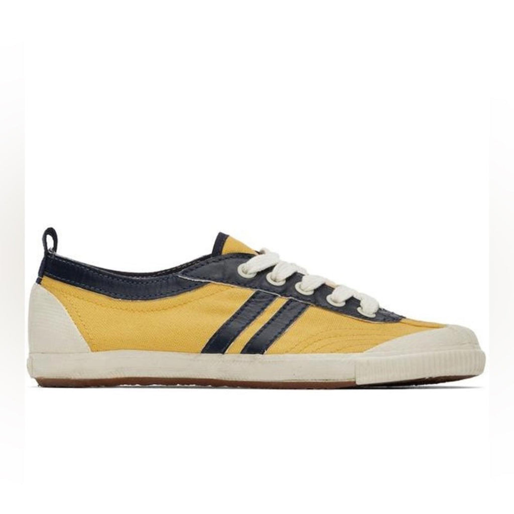 RE/DONE 90s Low-Top Sneakers, Yellow & Navy Size 41 New in Box Retail $250
