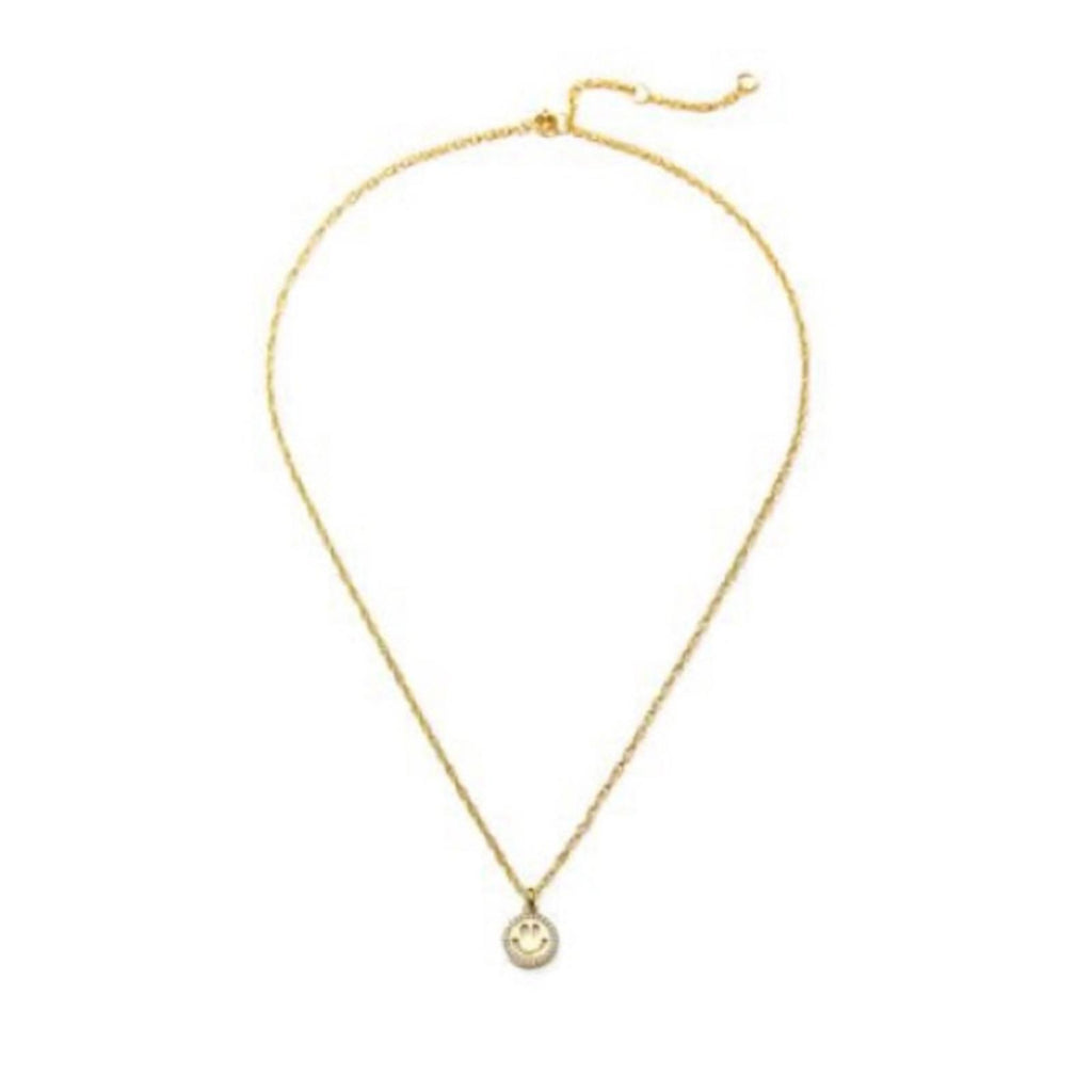 Ava Nadri 18kt. Gold Plated Brass Smiley Face Pendant Necklace, New w/Tag