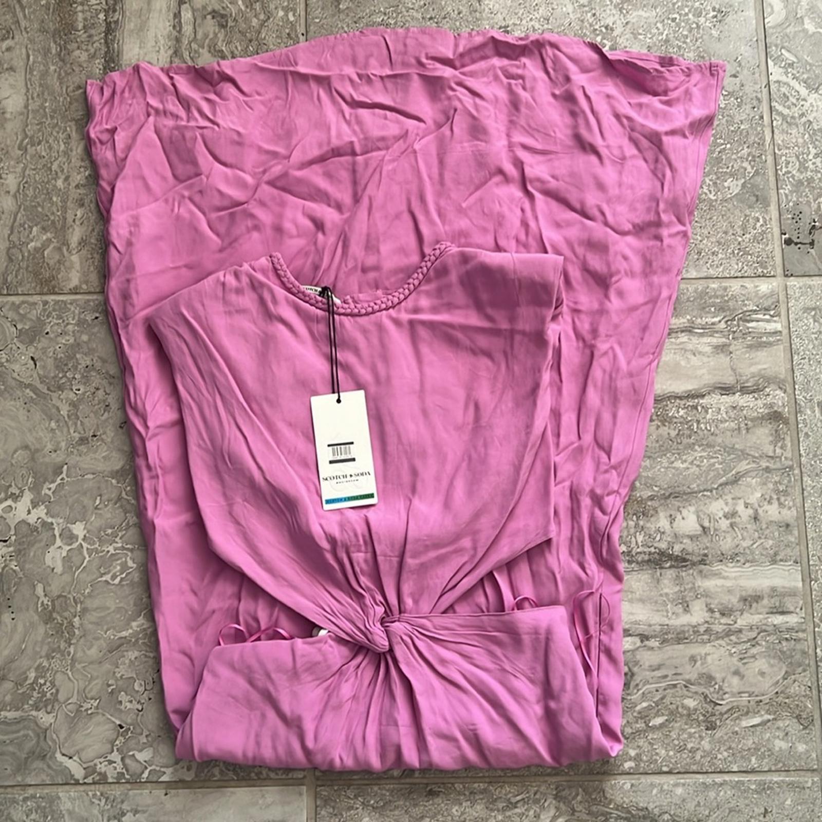 Scotch & Soda Sleeveless Cut-Out Waist Dress in Pink Size EU 32 New w/Tag $228