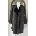 Rafaella Long Sleeve Open Front Duster w/Lurex in Black/Gold, Size S New w/Tag