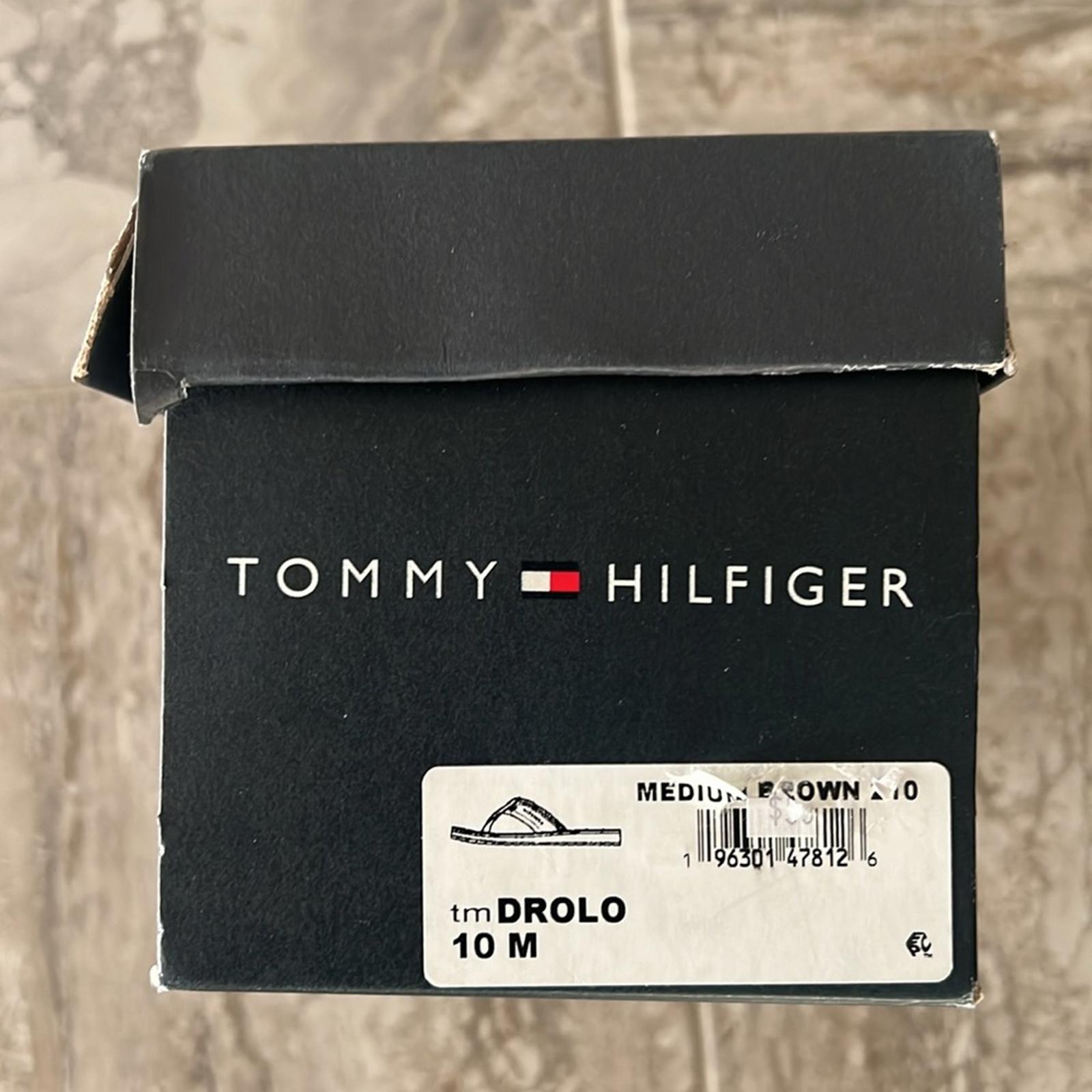 Tommy Hilfiger Drolo Medium Brown Flip Flop Sandals, Size 10 New in Box