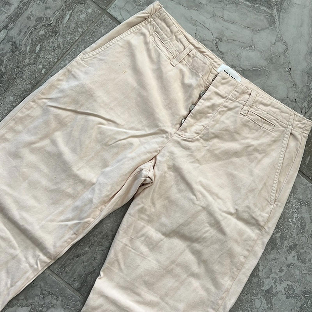 FRAME Denim CREAM High Waist Capris Pants, Light Peach Size 28 EXCELLENT!