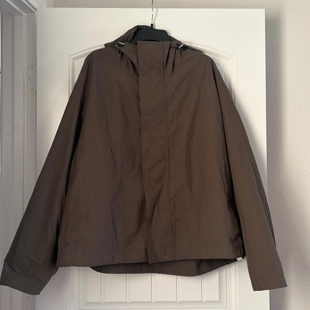 Jil Sander Green Long-Sleeve Hooded Jacket w/Organic Cotton, Size L NWT $2,380