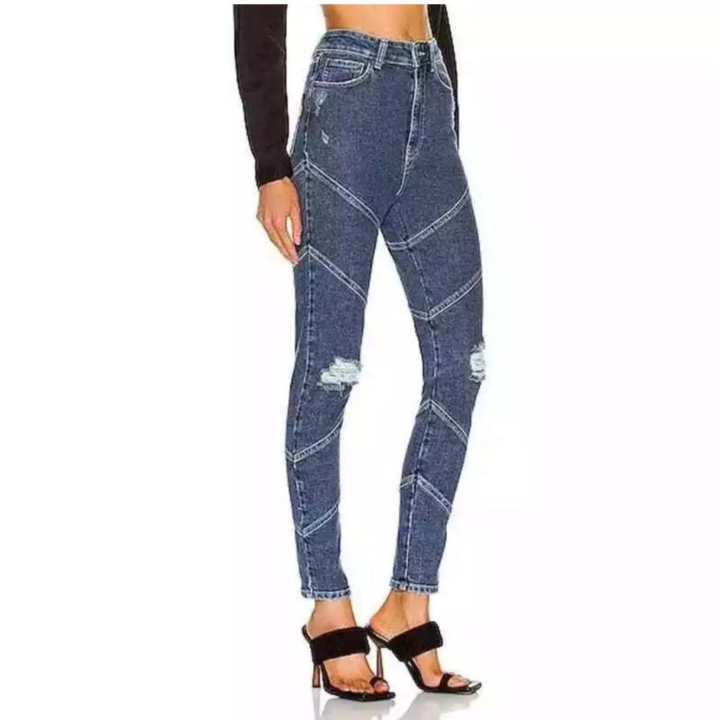Retrofête Allegra Skinny Jeans in Blue, Size 29 New with Tag