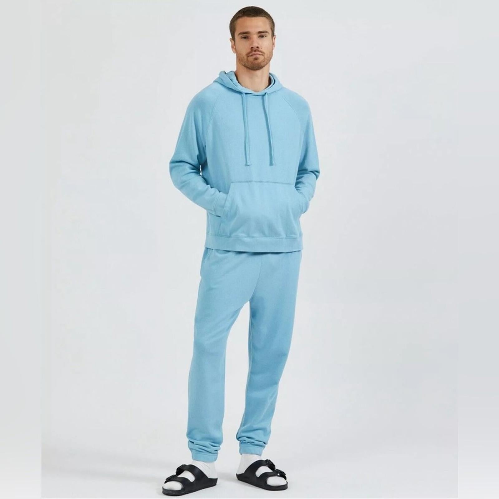 ATM Anthony Thomas Melillo French Terry Jogger Pants in Ocean Blue, Size XXL NWT