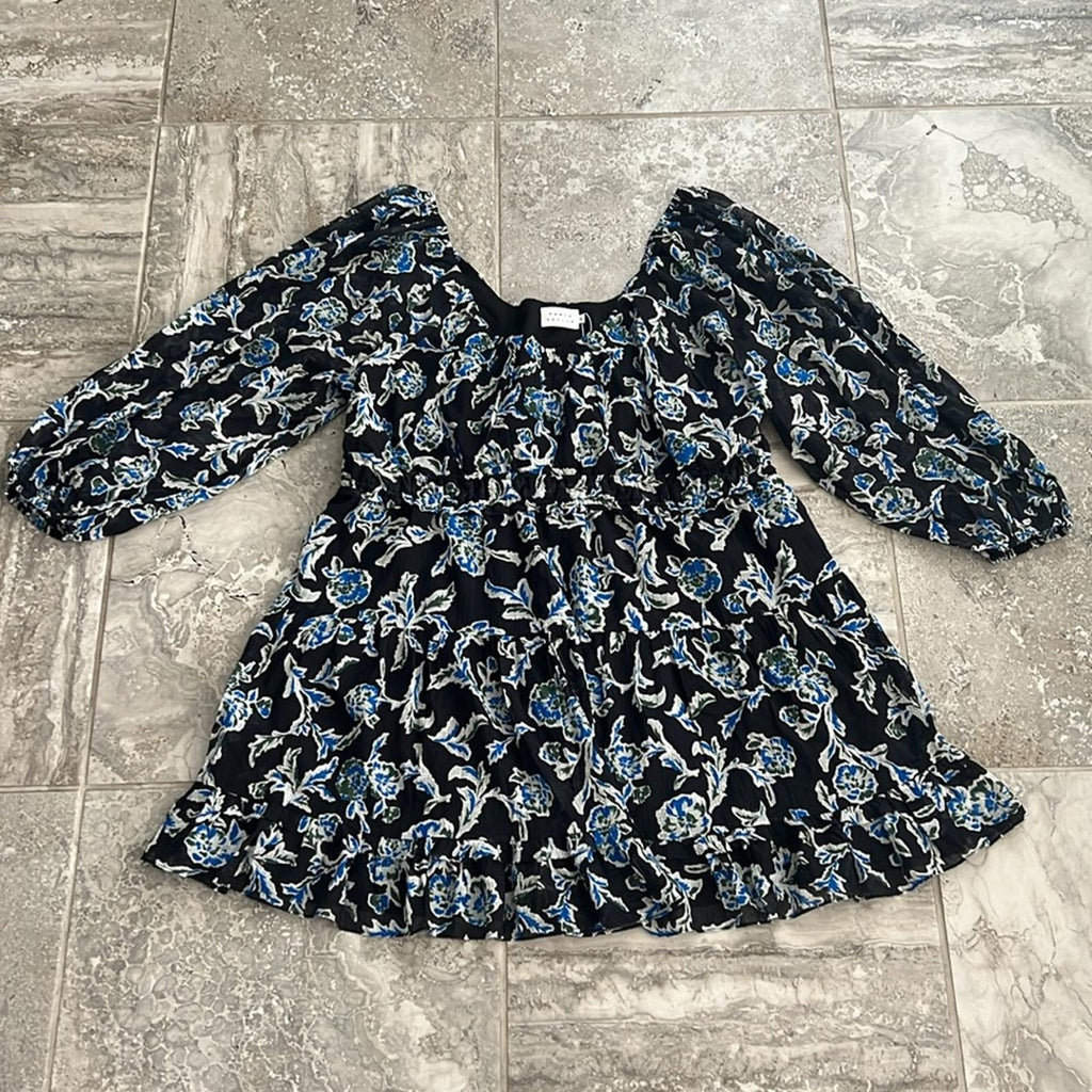 Tanya Taylor Edita Floral Silk Blend Fit & Flare Dress, Size 3X (22-24) NWT $465