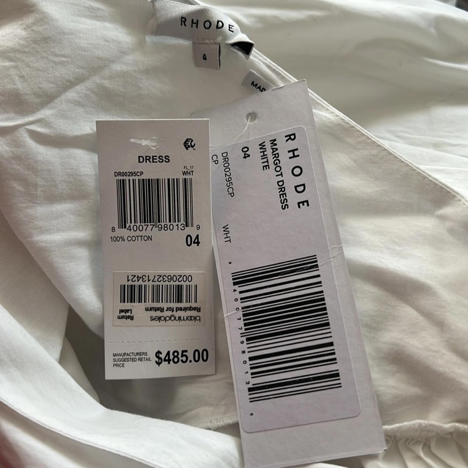 Rhode Margot Cotton Flutter Sleeve Maxi Dress in White, NWT, Size 4