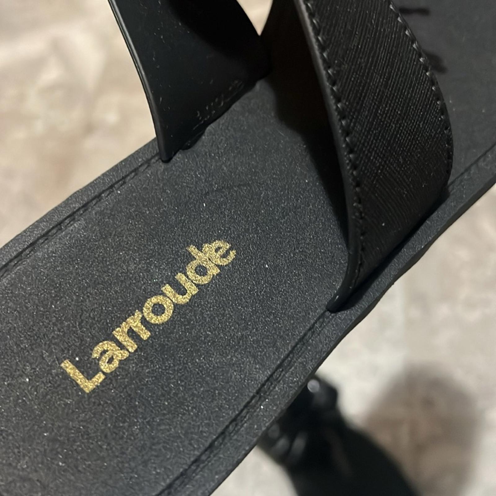 Larroude Hibiscus Sandals in Black, Size 10/11 NEW w/o Box