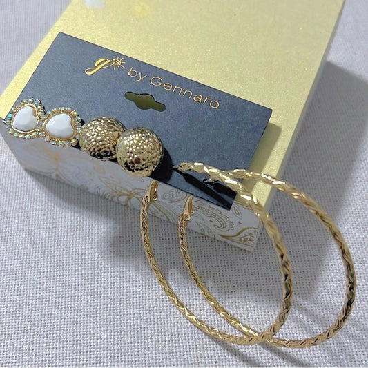 G by Gennaro 3-Pairs of Earrings, New w/Tag