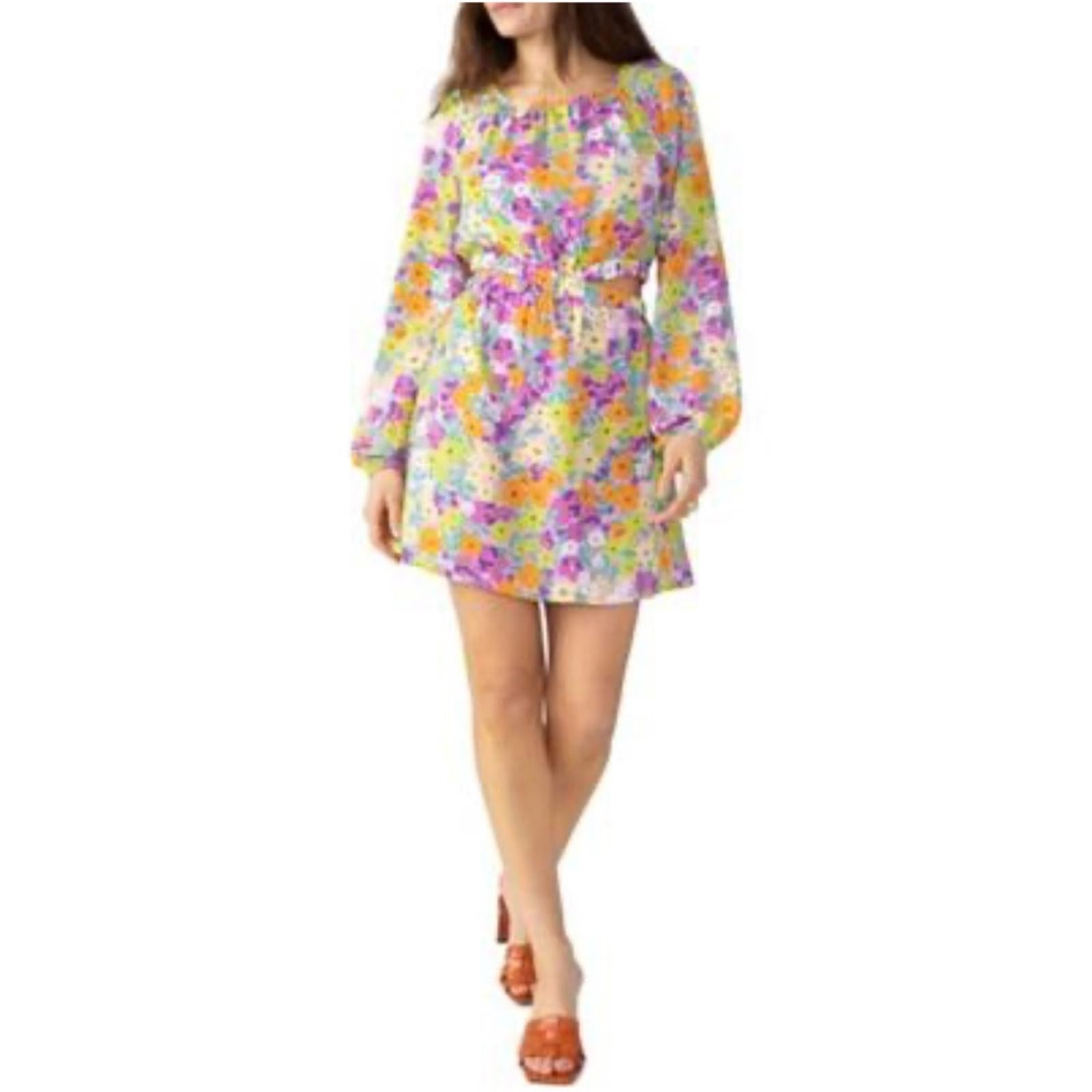 Sanctuary Blouson Sleeve Floral Cut-Out Dress, NWT, Size S, Retail $129