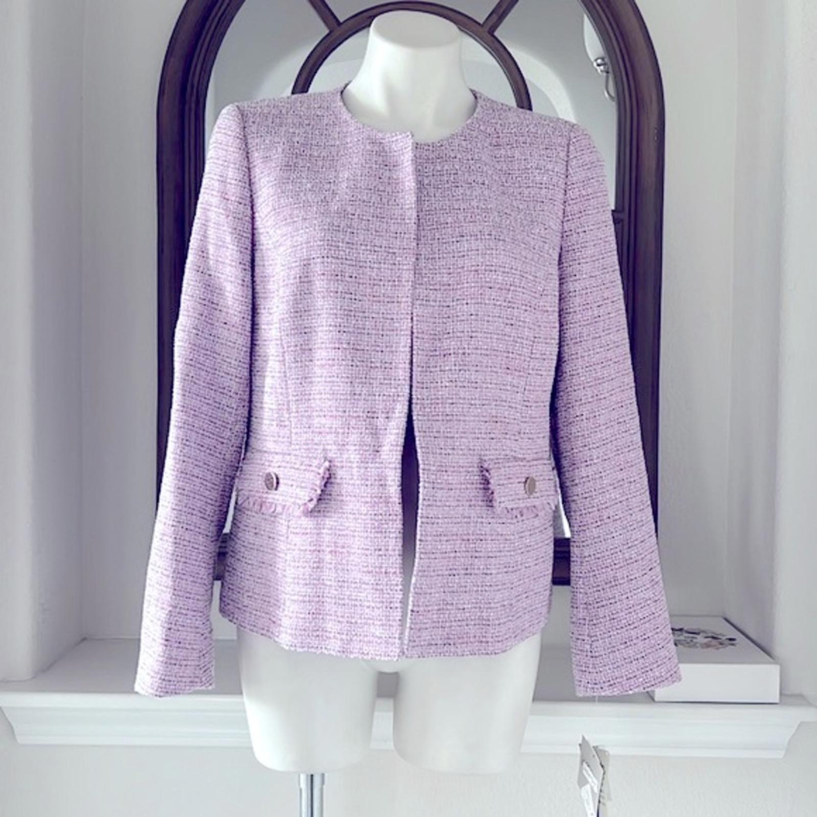 KASPER Barbara Jacket, Tweed in Lavender Mist, Size 10, New w/Tag