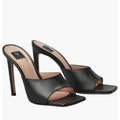 LITA by Ciara Black Solid Square Toe Slide Sandals, L1028-11 Size 37 New in Box