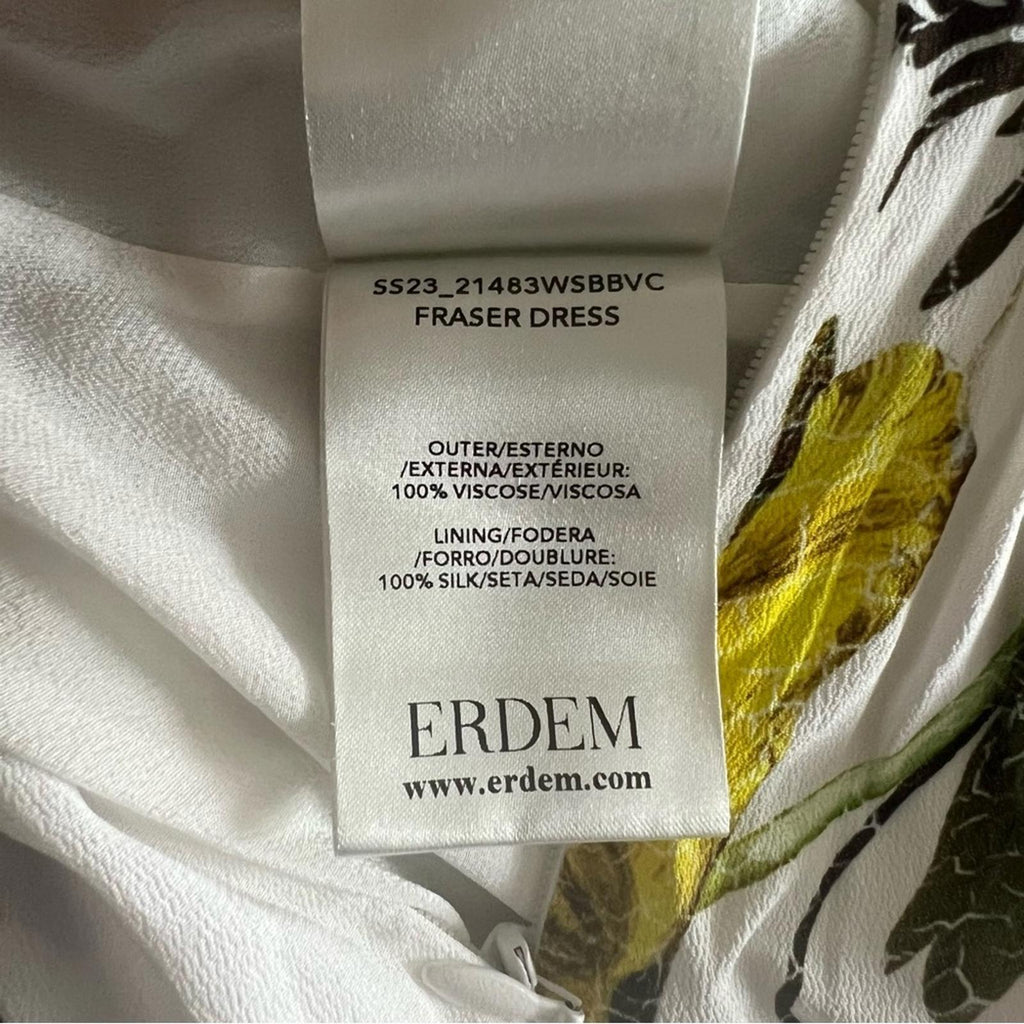 ERDEM Brealey Bouquet Pattern Fraser Dress Size US4 | UK8 New with Tag
