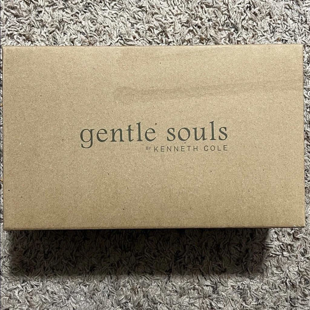 Gentle Souls Morgan Smoking Slipper Loafers, Pewter Leather, Size 9