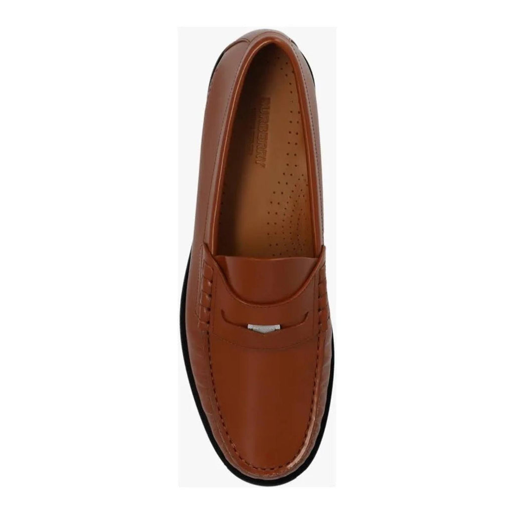 Burberry Brown Coin Loafers in Warm Oak Brown, Size EU42 UK8 US9 New w/Dust Bag