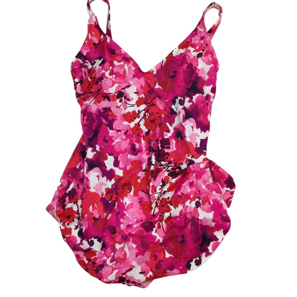 Shore Shapes One-Piece 2-in-1 Swimwear in Pink Purple, Size 12