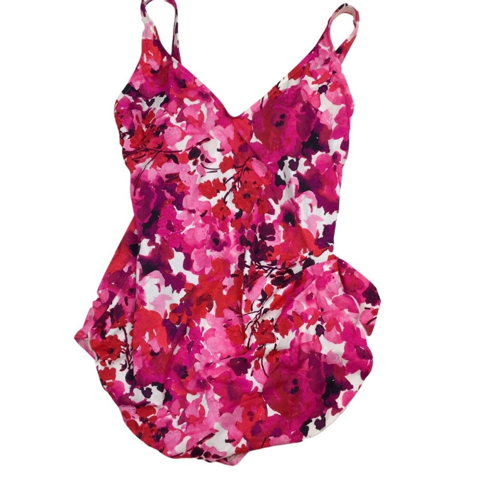 Shore Shapes One-Piece 2-in-1 Swimwear in Pink Purple, Size 12