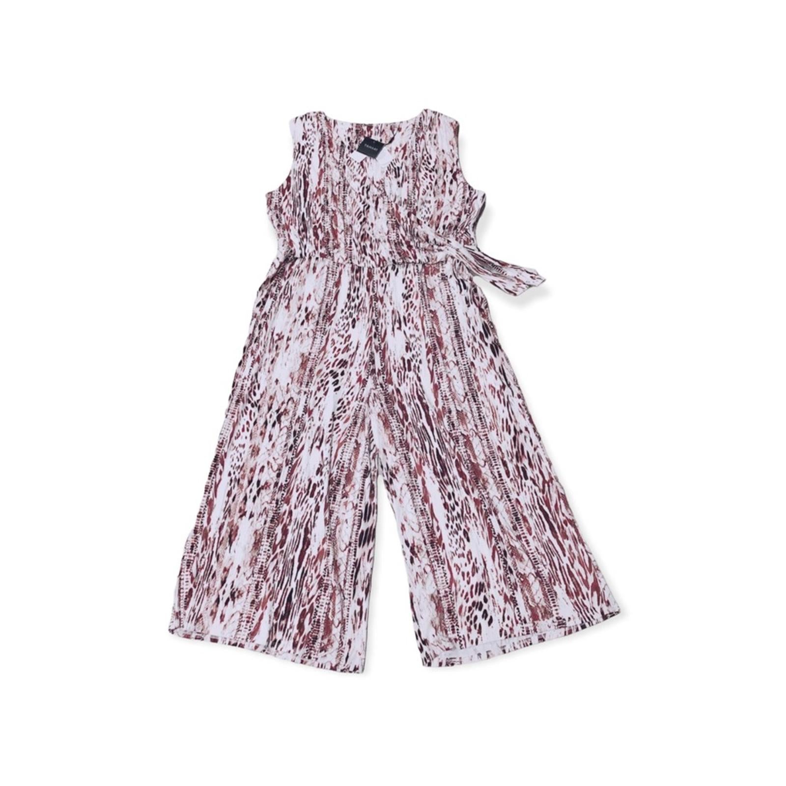 Tahari Sleeveless Jumpsuit w/Stretch Snakeskin Print, Size XXL New w/Tag $138