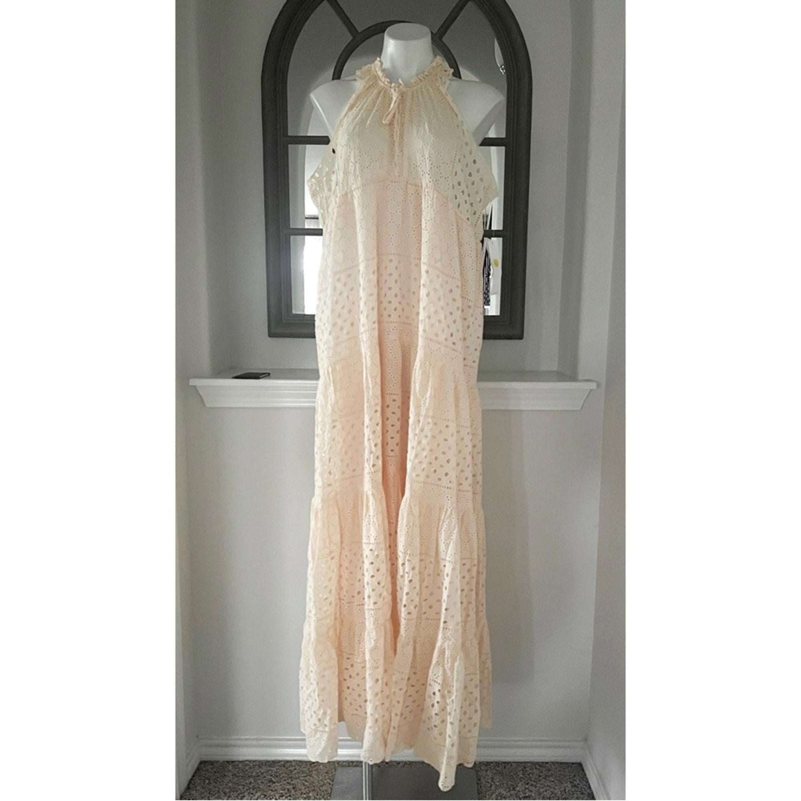 Charina Sarte Persephone Maxi Dress in Blush, Size L, New w/Tag