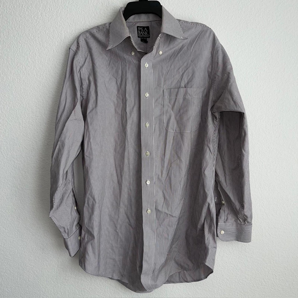 JoS A Bank Tailored Fit Button Down Shirt Size 16 (33) EXCELLENT!