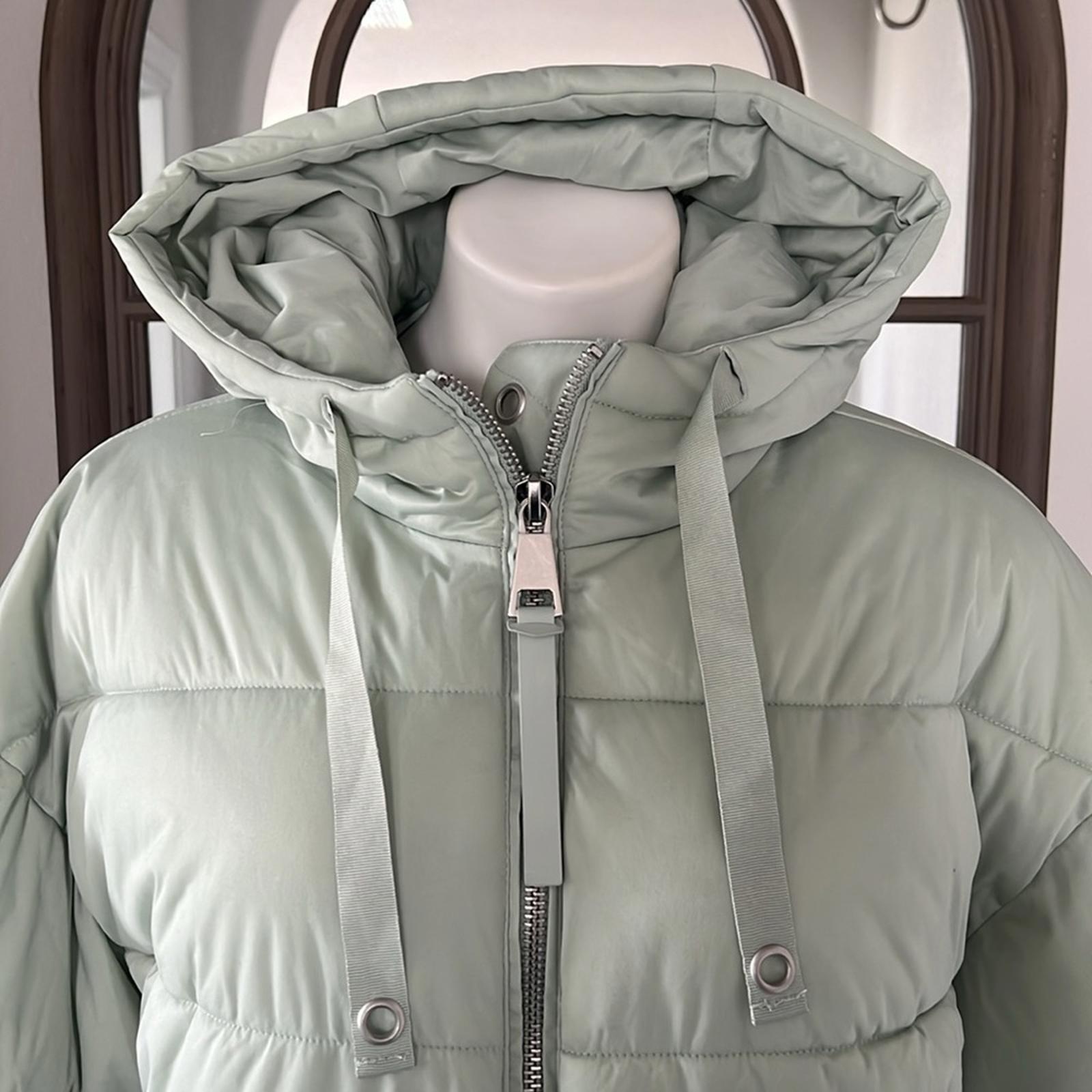 AQUA Hooded Puffer Coat in Sage Green, Size XL New w/Tag Retail $198 SOLD OUT!